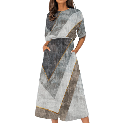 Women&#39;s Elastic Waist Casual Dress