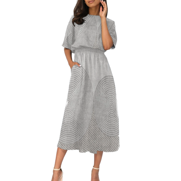 Women&#39;s Elastic Waist Casual Dress