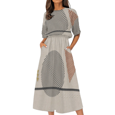 Women&#39;s Elastic Waist Casual Dress