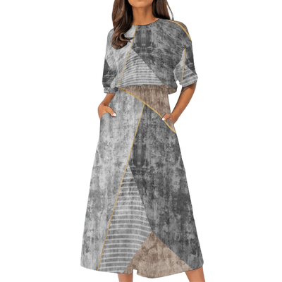 Women&#39;s Elastic Waist Casual Dress