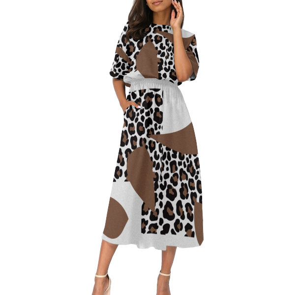 Women&#39;s Elastic Waist Casual Dress