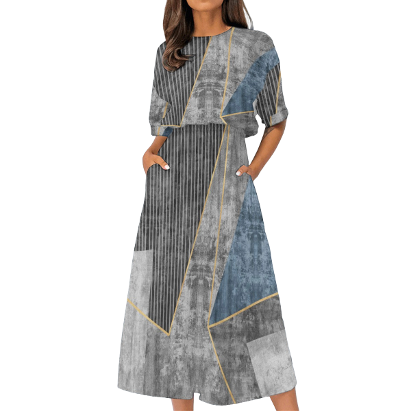 Women&#39;s Elastic Waist Casual Dress