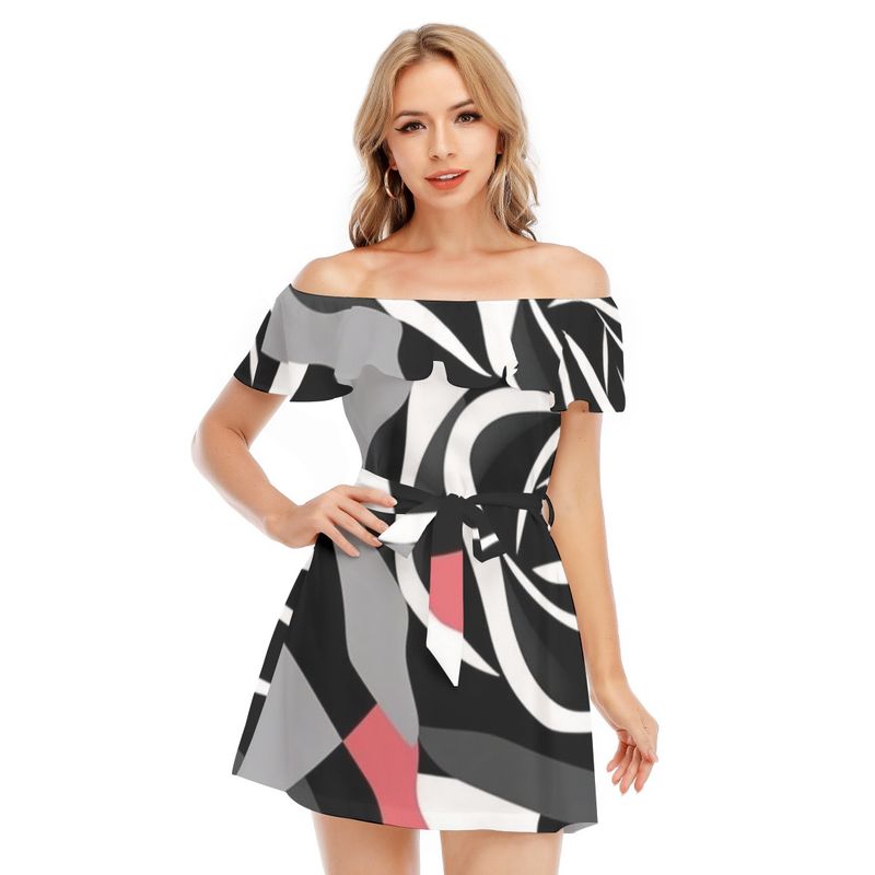 Off-Shoulder Dress With Ruffle