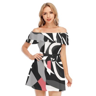Off-Shoulder Dress With Ruffle