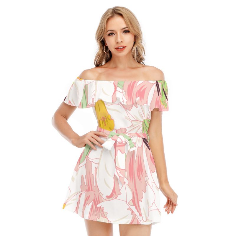 Off-Shoulder Dress With Ruffle