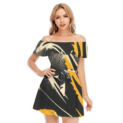 Off-Shoulder Dress With Ruffle