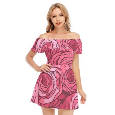 Off-Shoulder Dress With Ruffle