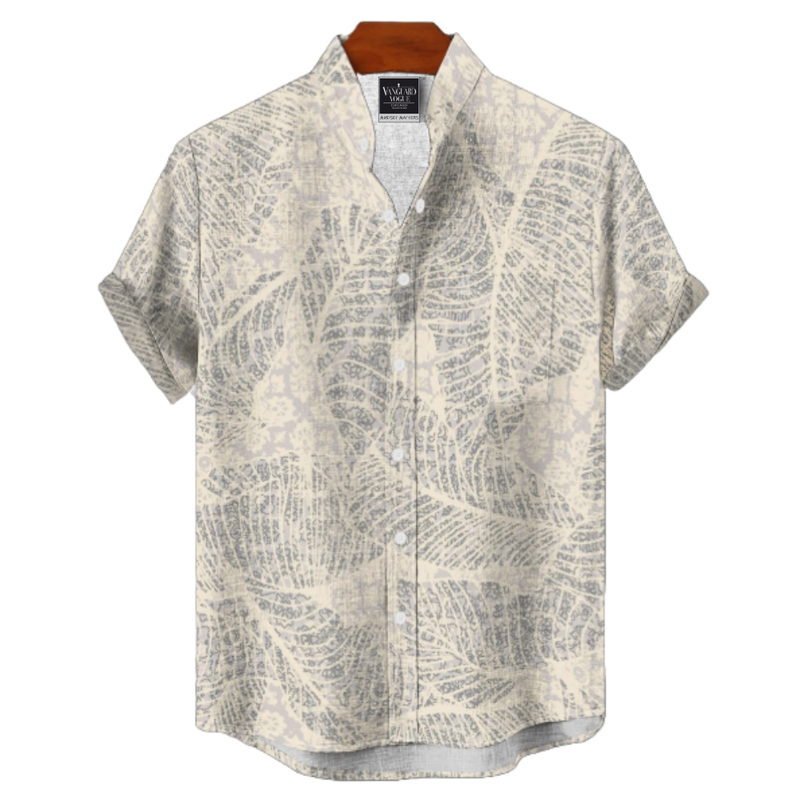 Men&#39;s Cotton Stand Collar Shirt