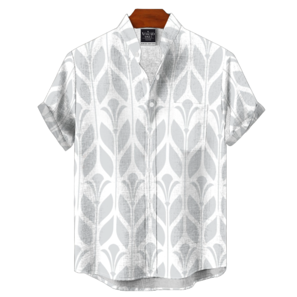 Men&#39;s Cotton Stand Collar Shirt