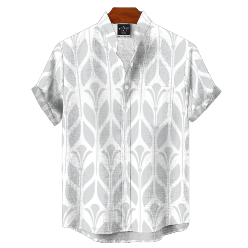 Men&#39;s Cotton Stand Collar Shirt