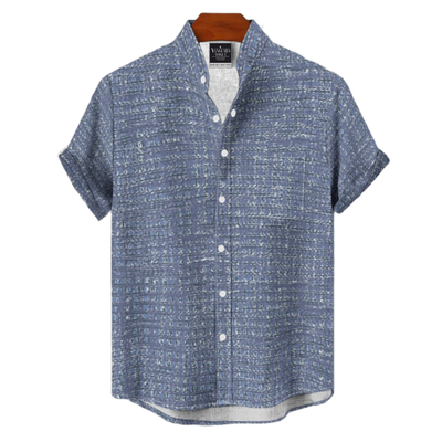 Men&#39;s Cotton Stand Collar Shirt