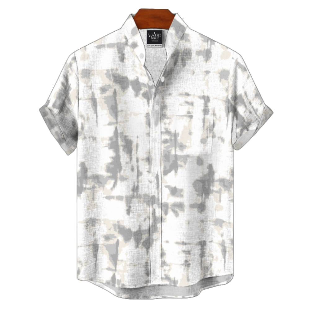 Men&#39;s Cotton Stand Collar Shirt