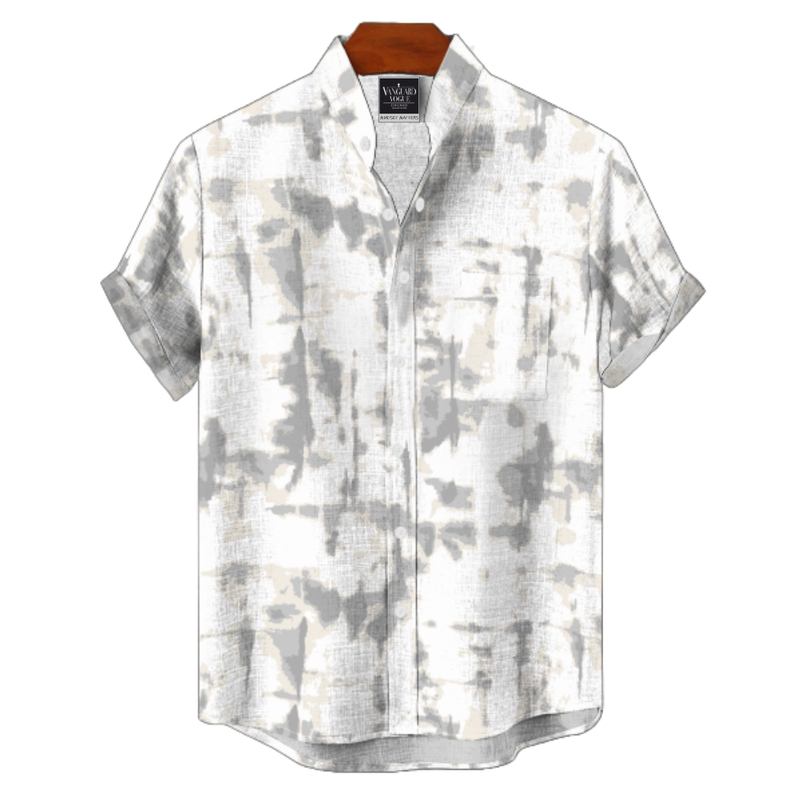 Men&#39;s Cotton Stand Collar Shirt