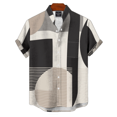 Men&#39;s Cotton Stand Collar Shirt