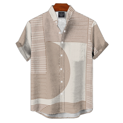 Men&#39;s Cotton Stand Collar Shirt
