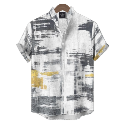 Men&#39;s Cotton Stand Collar Shirt
