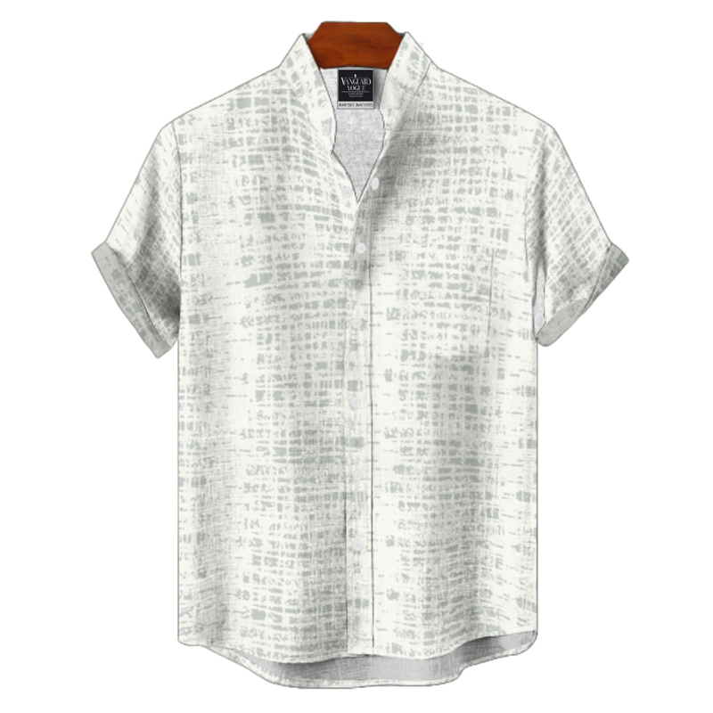 Men&#39;s Cotton Stand Collar Shirt
