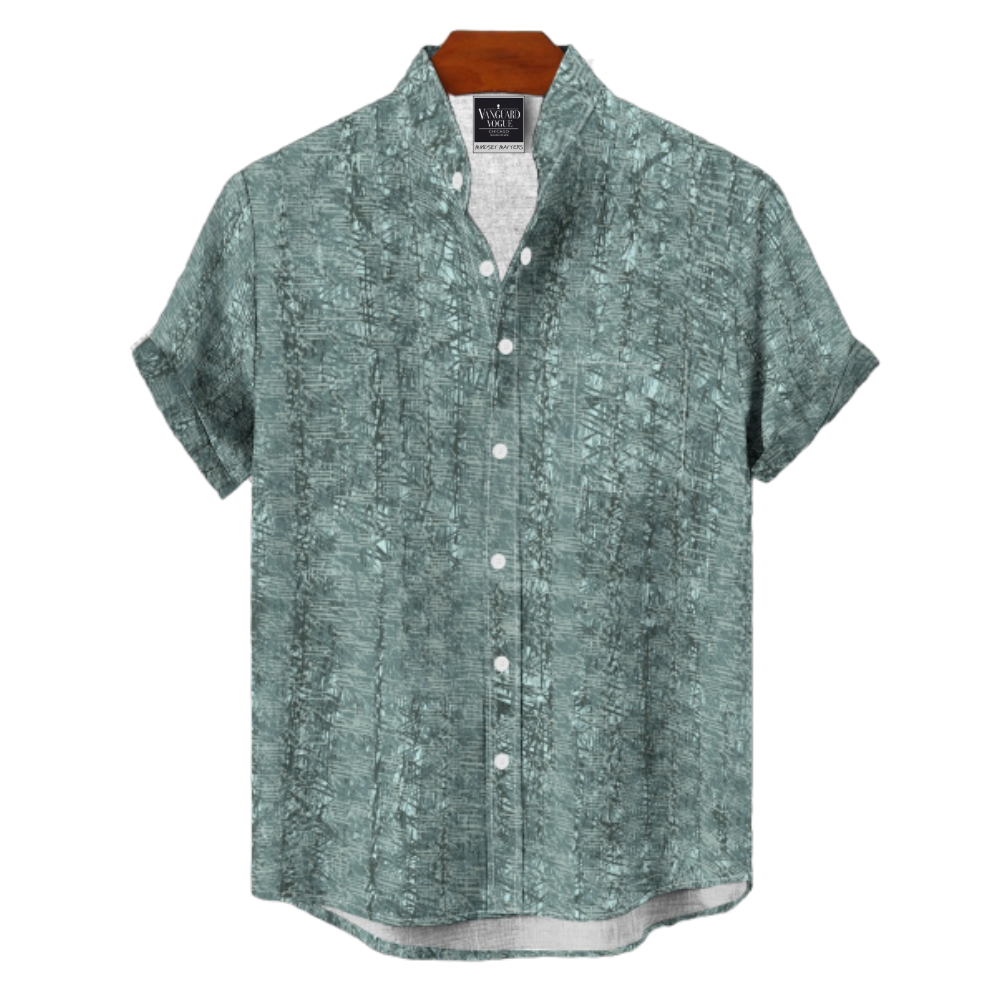 Men&#39;s Cotton Stand Collar Shirt