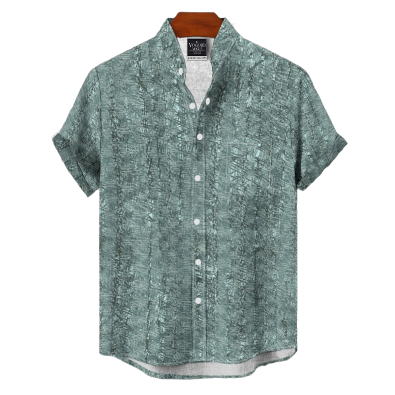Men&#39;s Cotton Stand Collar Shirt