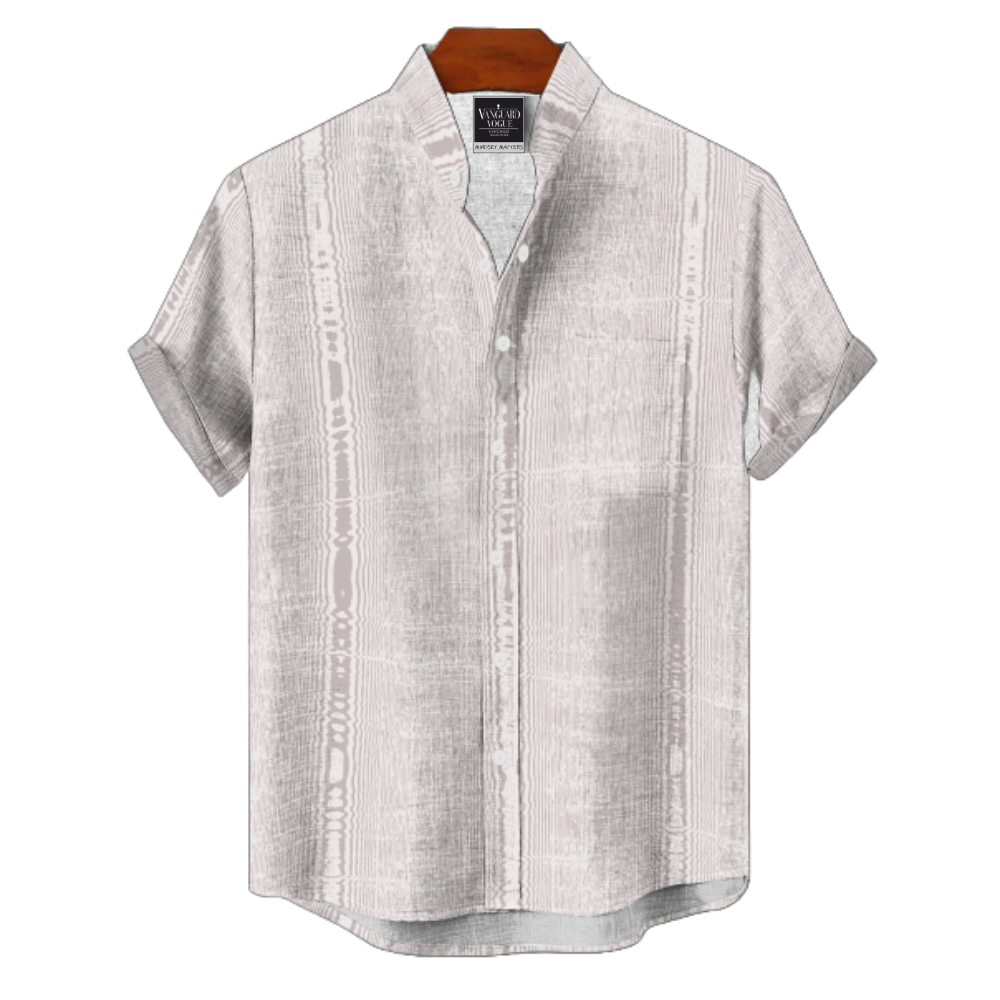 Men&#39;s Cotton Stand Collar Shirt