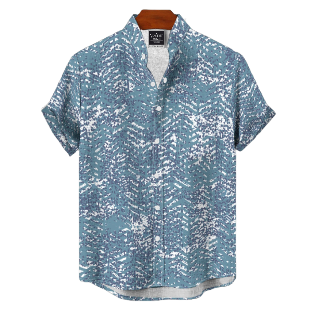 Men&#39;s Cotton Stand Collar Shirt