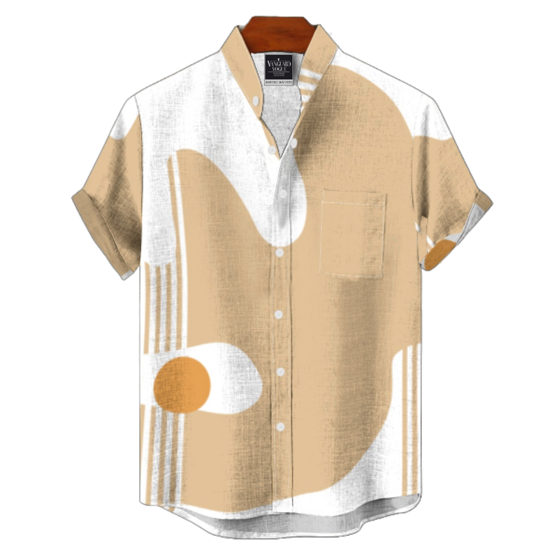Men&#39;s Cotton Stand Collar Shirt
