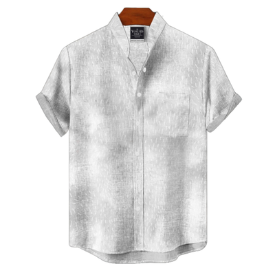 Men&#39;s Cotton Stand Collar Shirt
