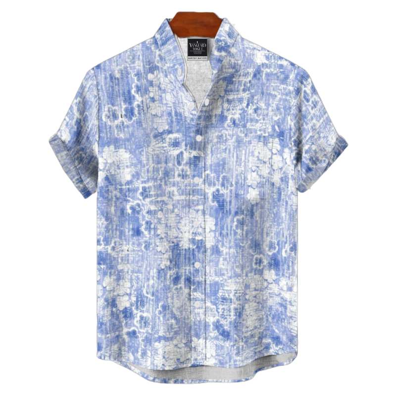Men&#39;s Cotton Stand Collar Shirt
