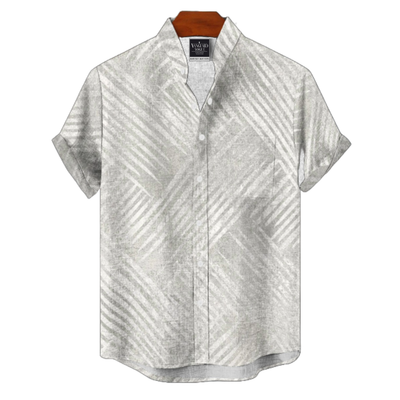 Men&#39;s Cotton Stand Collar Shirt