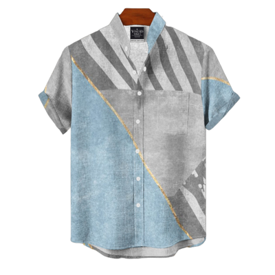 Men&#39;s Cotton Stand Collar Shirt