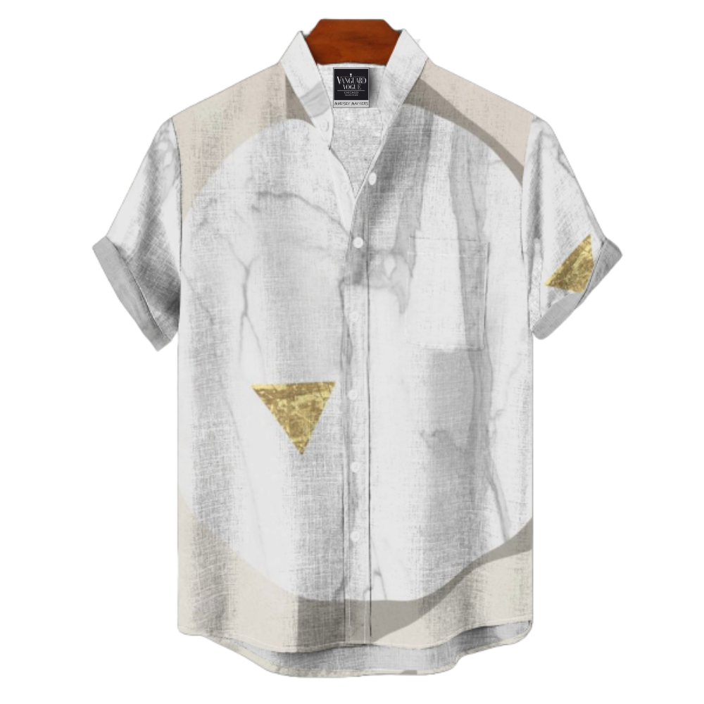 Men&#39;s Cotton Stand Collar Shirt