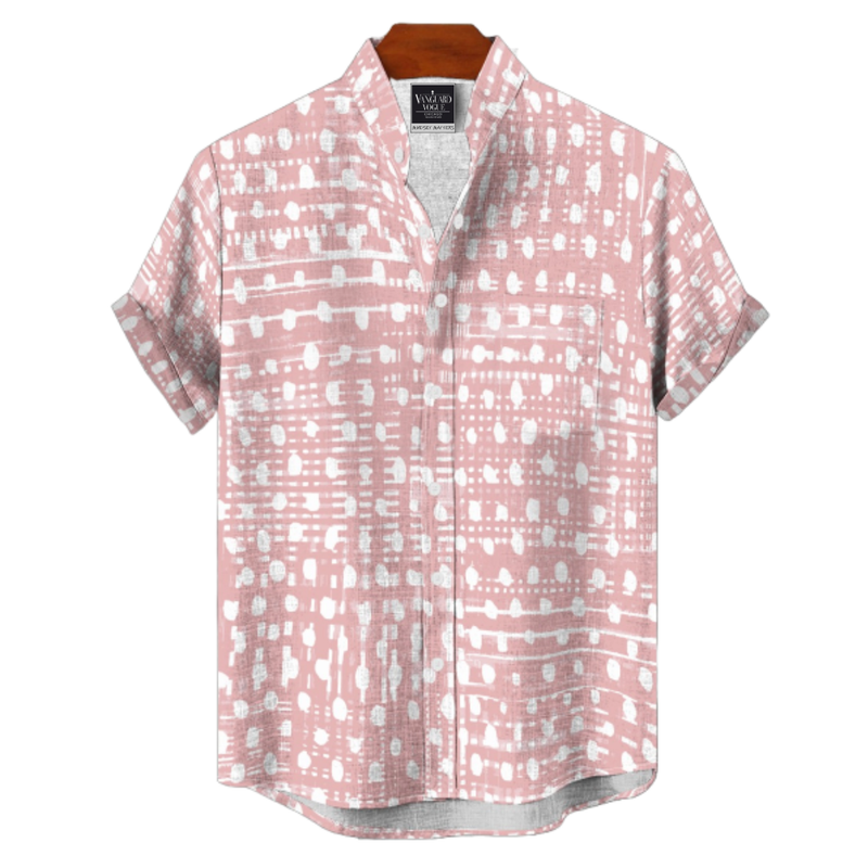 Men&#39;s Cotton Stand Collar Shirt
