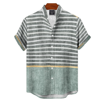 Men&#39;s Cotton Stand Collar Shirt