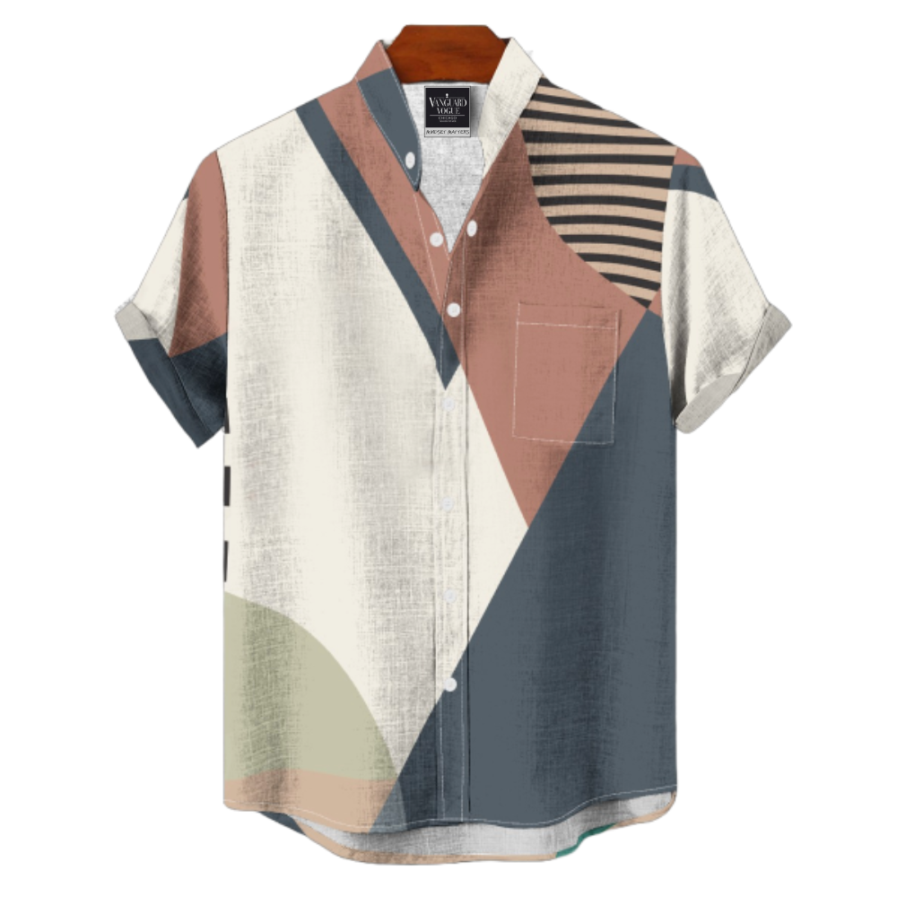 Men&#39;s Cotton Stand Collar Shirt