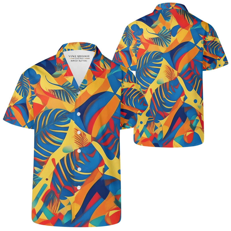 Men&#39;s Casual Retro Artsy Hawaiian Shirt