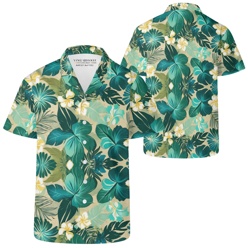 Men&#39;s Casual Retro Artsy Hawaiian Shirt
