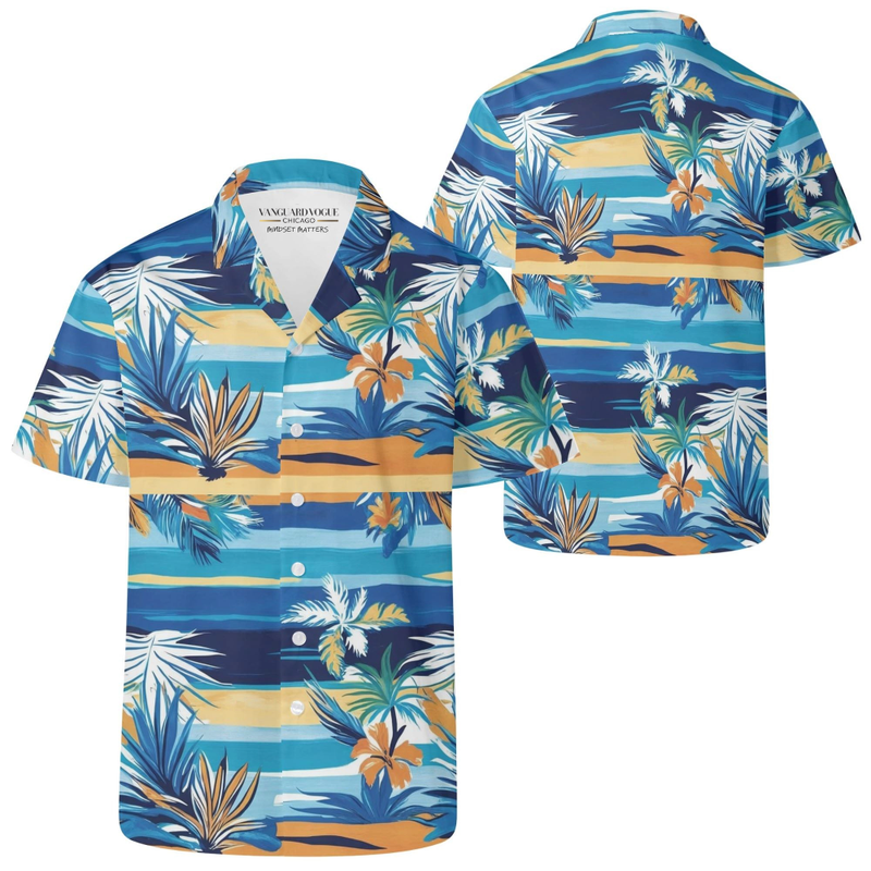 Men&#39;s Casual Retro Artsy Hawaiian Shirt