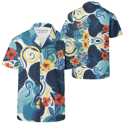Men&#39;s Casual Retro Artsy Hawaiian Shirt