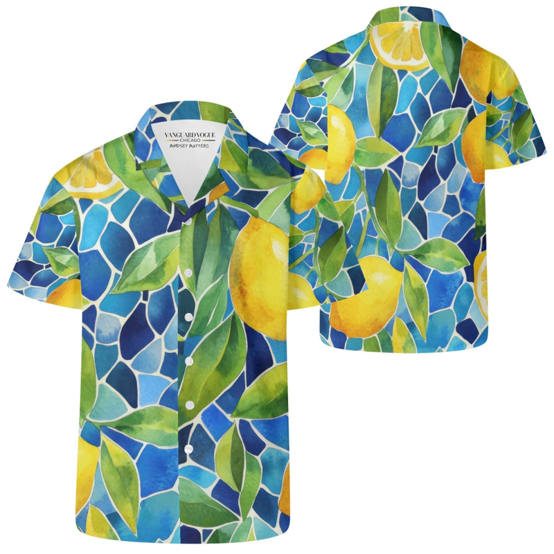 Men&#39;s Casual Retro Artsy Shirt- Amalfi Collection