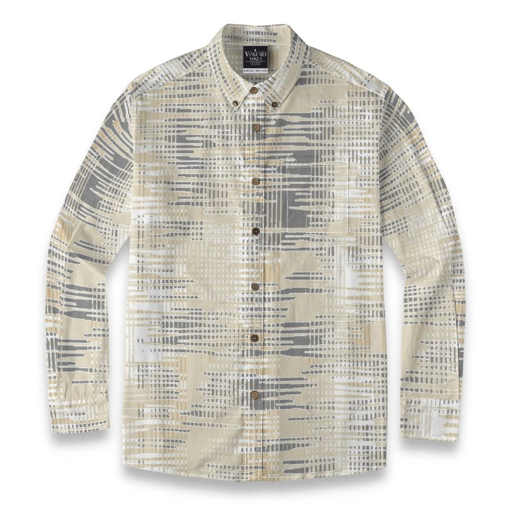 Men&#39;s Cotton Casual Lapel Long Sleeve Shirt