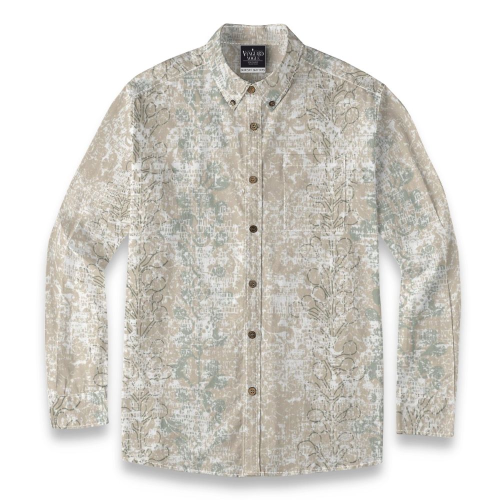 Men&#39;s Cotton Casual Lapel Long Sleeve Shirt