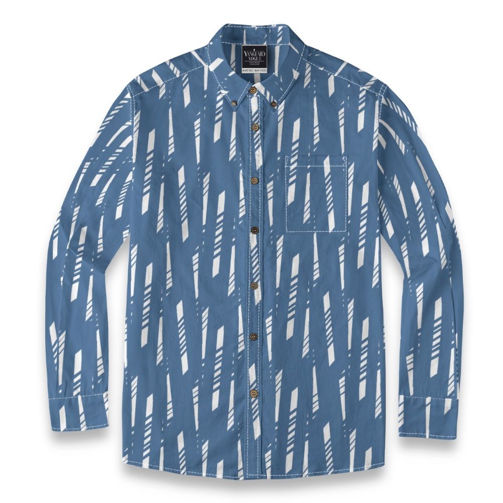 Men&#39;s Cotton Casual Lapel Long Sleeve Shirt