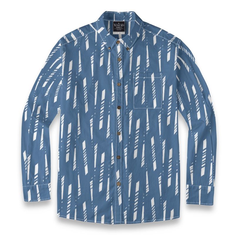 Men's Cotton Casual Lapel Long Sleeve Shirt