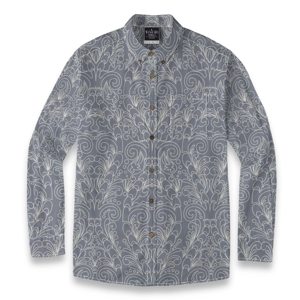 Men&#39;s Cotton Casual Lapel Long Sleeve Shirt