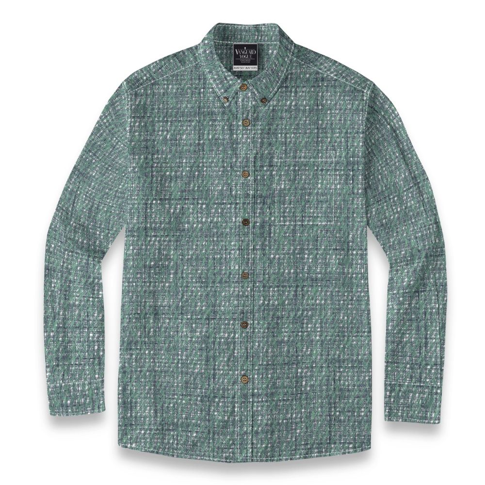 Men&#39;s Cotton Casual Lapel Long Sleeve Shirt