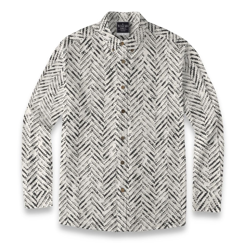 Men&#39;s Cotton Casual Lapel Long Sleeve Shirt