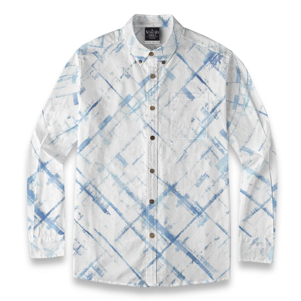 Men&#39;s Cotton Casual Lapel Long Sleeve Shirt
