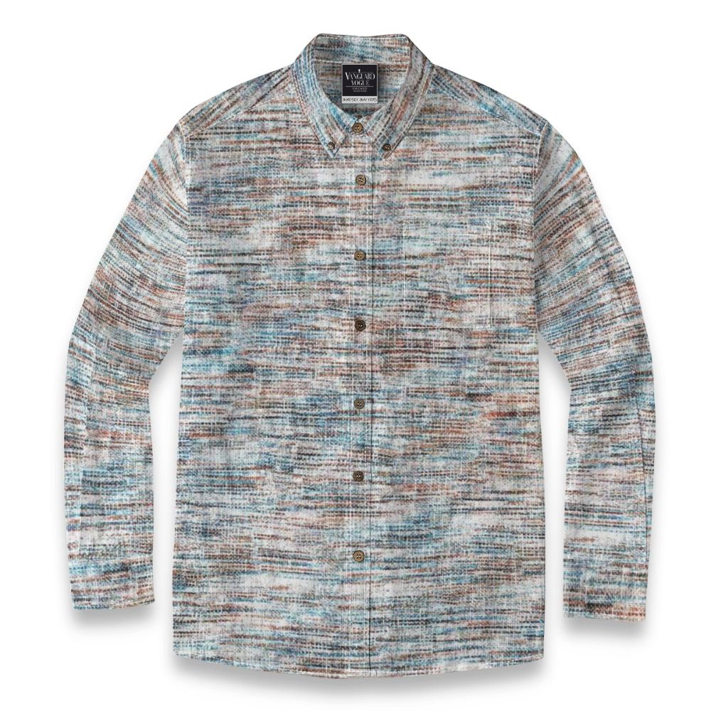 Men&#39;s Cotton Casual Lapel Long Sleeve Shirt