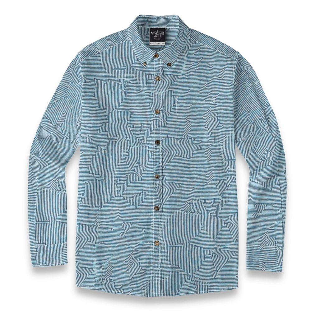 Men&#39;s Cotton Casual Lapel Long Sleeve Shirt