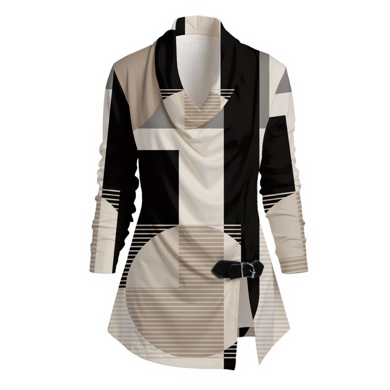 Women&#39;s Draped Long Sleeve Top